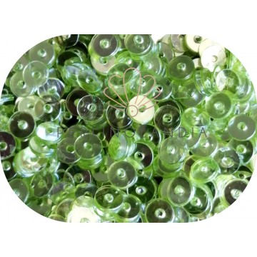 Sequins 4 mm - central hole - Crystal Green - 5 Grams
