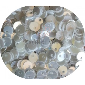 Paillette 4 mm - foro alto - bianco perla - 5 grammi