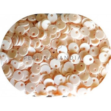 Sequins 4 mm - high hole - pale pink - 5 grams