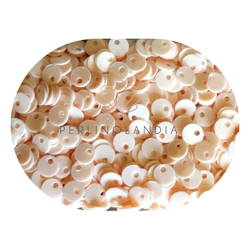 Sequins 4 mm - high hole - pale pink - 5 grams