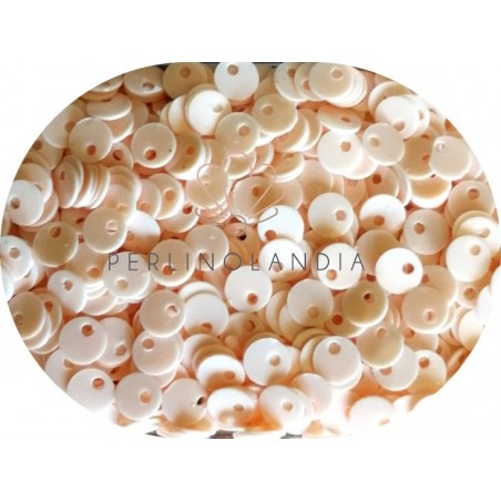 Sequins 4 mm - high hole - pale pink - 5 grams