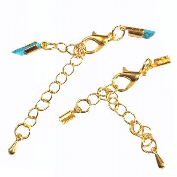 Terminale in metallo con moschettone e catenina...