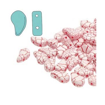Paisley Duo 8x5mm- IONIC WHITE/RED - 10 grams