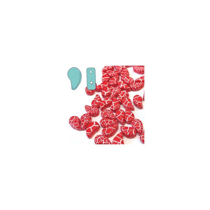 Paisley Duo 8x5mm- IONIC RED/WHITE - 10 Grammi