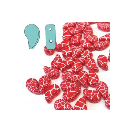 Paisley Duo 8x5mm- IONIC RED/WHITE - 10 Grams