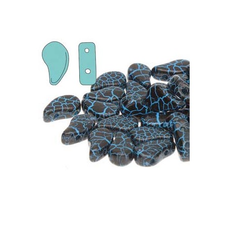 Paisley Duo 8x5mm-IONIC JET/BLUE - 10 Grammi