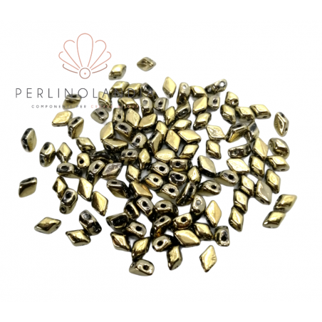 Mini Gemduo 6x4mm Matubo -  Crystal Full Amber - 5 grammi