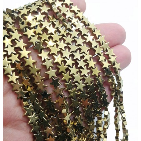 fillo Hematite STELLA LISCIO 6mm - BRONZO