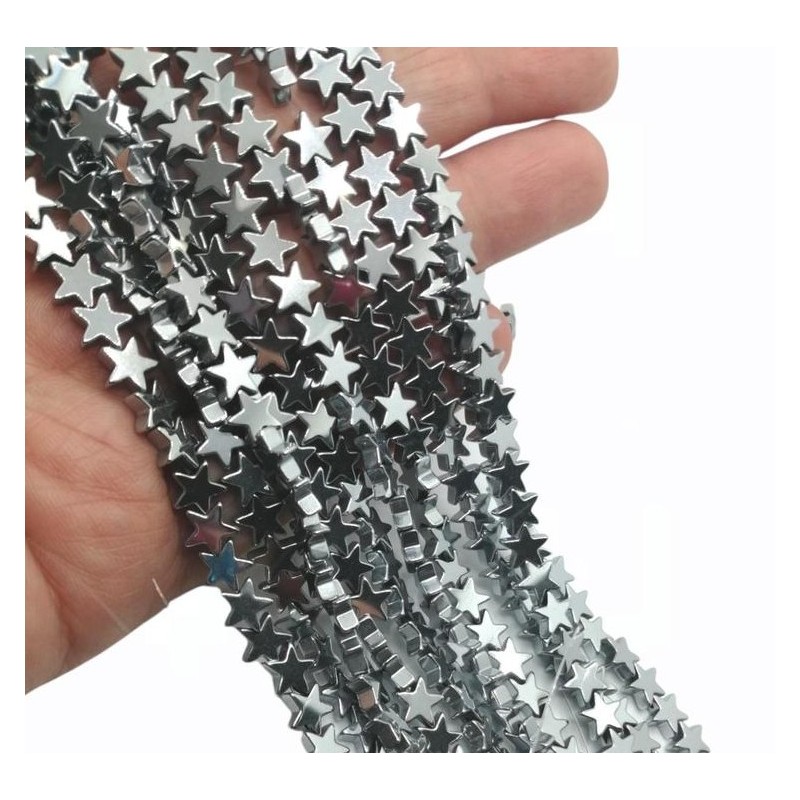 Filo Hematite STELLA LISCIO 6mm - GRIGIO