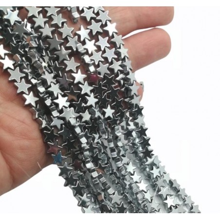 Filo Hematite STELLA LISCIO 6mm - GRIGIO