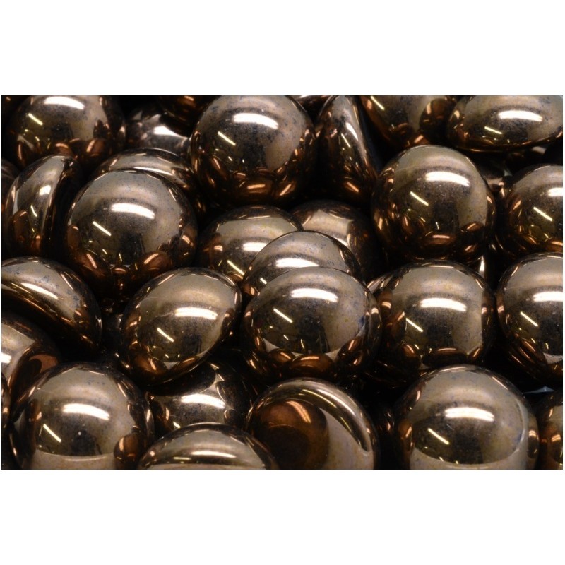 cabochon beads 14x14mm JET BRONZE - 4 pezzi