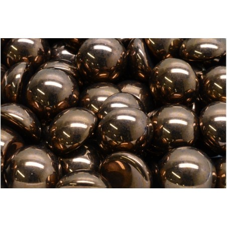 cabochon beads 14x14mm JET BRONZE - 4 pezzi