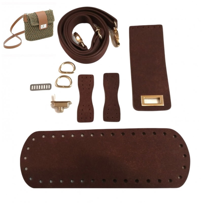 SET BORSA - SIMILPELLE - MORO