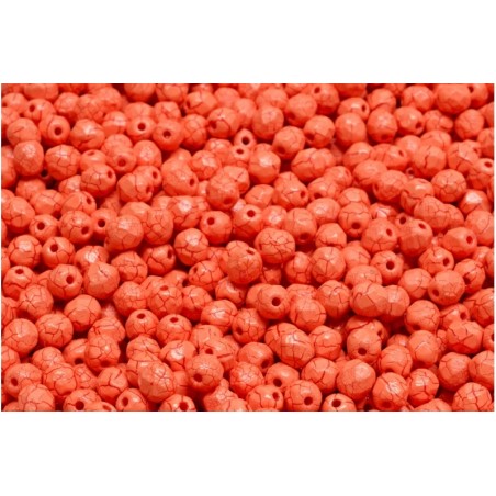 Mezzi Cristalli - 4mm – ONIC ORANGE DARK/RED– 100 Pezzi