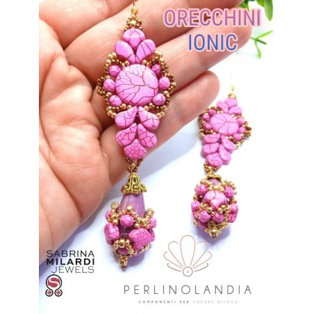 KIT + PDF " ORECCHINI IONIC - IONIC PINK/RED
