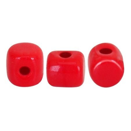 Minos Par Puca 3x2,5mm- opaque coral red - 10 grammi