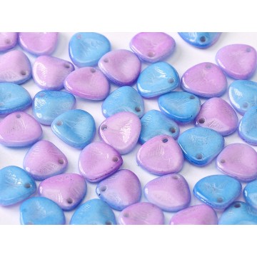 Rose Petal 8x7mm- Chalk White Funky Blue- 30 Pezzi