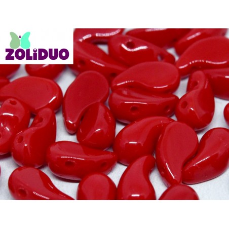 Zoliduo 5x8mm - Left -Opaque Red-20 Pezzi