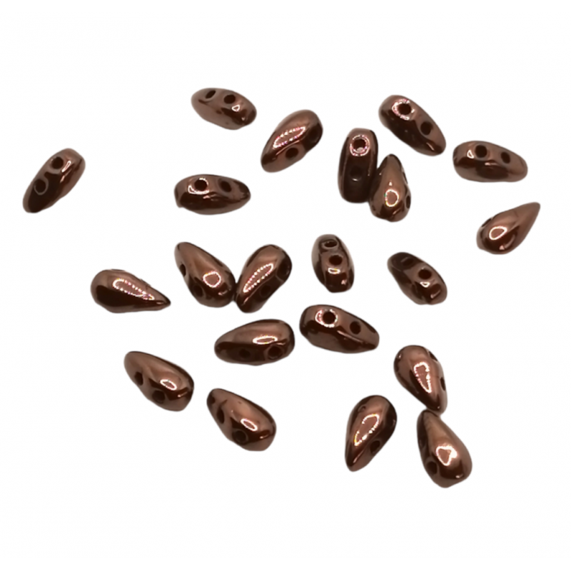 DROPDUO 3X6mm - jet bronze - 50 pezzi