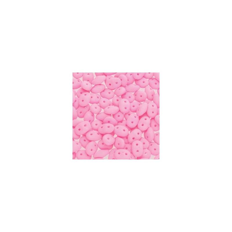 Superduo 5x2,5mm - bondeli mat soft pink - 10...