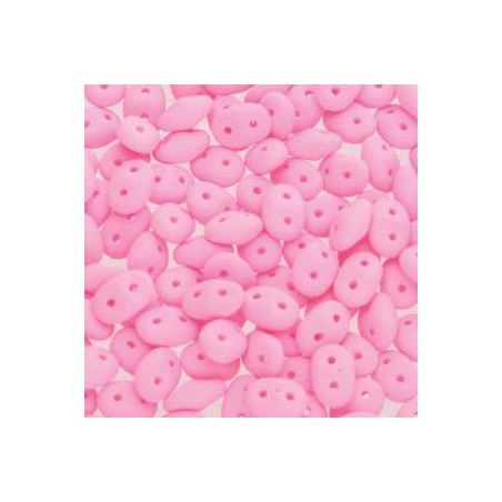 Superduo 5x2,5mm - bondeli mat soft pink - 10 Grams