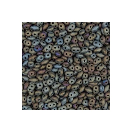 Superduo 5x2,5mm - jet brown matte- 10 Grams