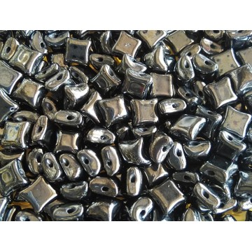 Wibeduo 8x8 - jet hematite - 40 pezzi