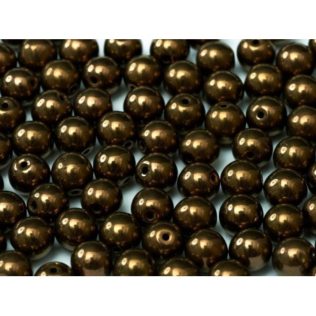 Perle 4 mm Vetro Di Boemia jet bronze- 50 Pezzi