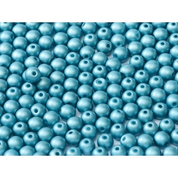 Perle 4 mm Vetro Di Boemia Alabaster metallic aqua -  50...