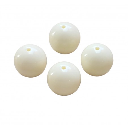 Perle 20mm - panna - 4 Pezzi -Resina Sintetica