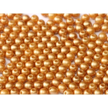 Perle 3 Mm In Vetro Di Boemia - pastel amber - 50 Pezzi