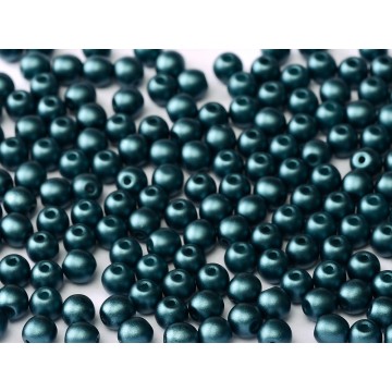 Perle 3 Mm In Vetro Di Boemia - pastel petrol - 50 Pezzi