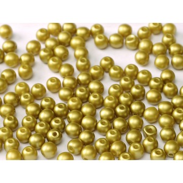 Perle 3 Mm In Vetro Di Boemia - pastel lime- 50 Pezzi