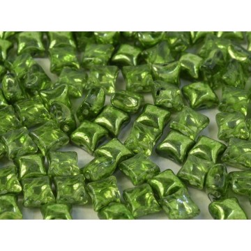 Wibeduo 8x8mm - crystal olive metallic ice - 40 pezzi