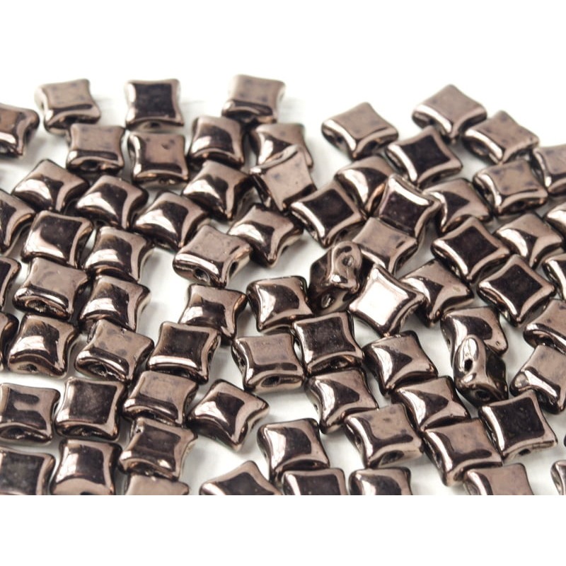 Wibeduo 8x8mm - jet copper - 20 pieces