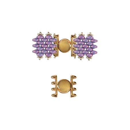 Cymbal "ATENI IV " - Chiusura magnetica per superduo- Placcato oro 24k- 1 set