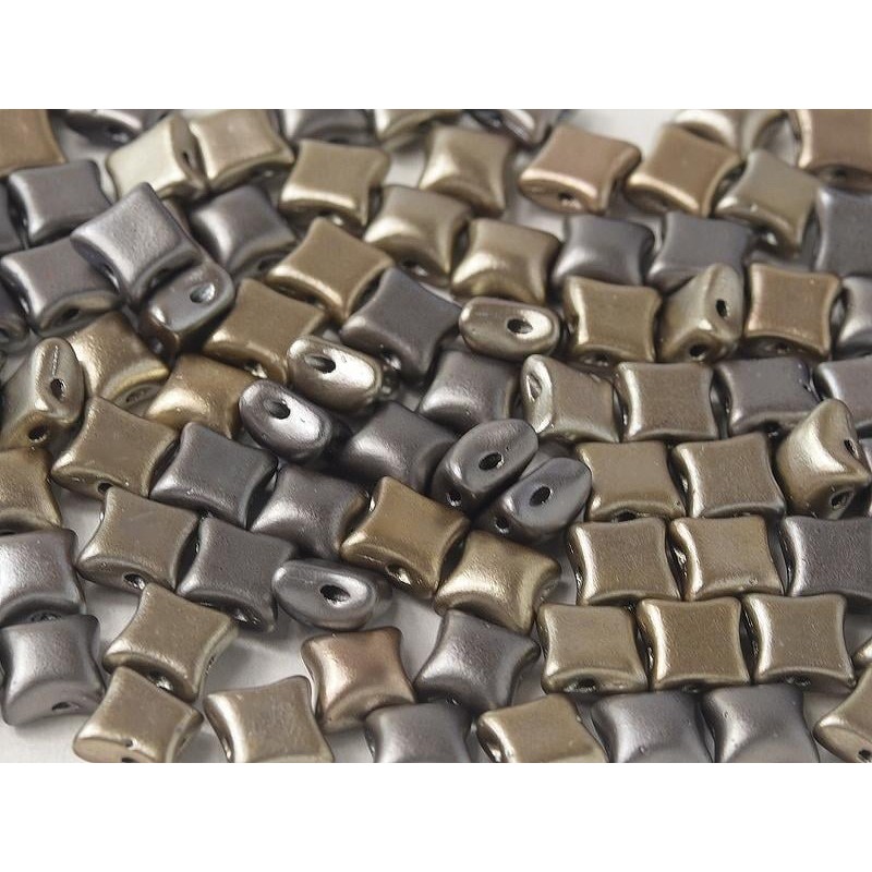 Wibeduo 8x8mm - zink iris - 40 pezzi