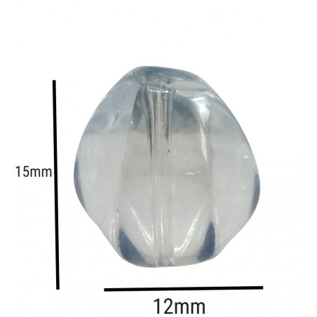 Gocce in cristallo cinese -15mmx12mm - crystal - 4 pezzi