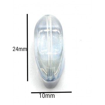 Elementi in cristallo cinese - 24mm x10mm- crystal- 4 pezzi