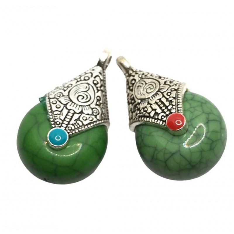 gocce stile bohemien con gancetto 28x16mm-...