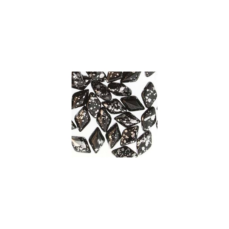 Gemduo 8X5mm- silver splash- 10 GRAMMI