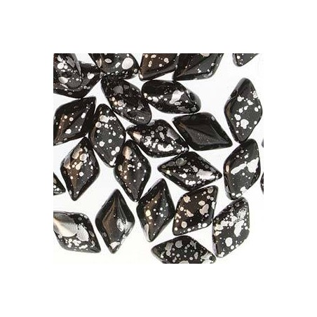 Gemduo 8X5mm- silver splash- 10 GRAMMI