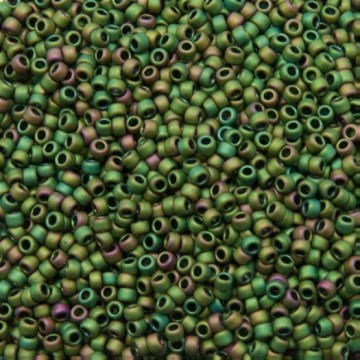 Toho Rocaille 11/0- Matte Iris Peridot- 10 Grammi