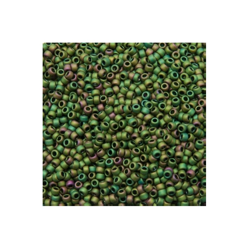 Toho Rocaille 11/0- Matte Iris Peridot- 10 Grammi