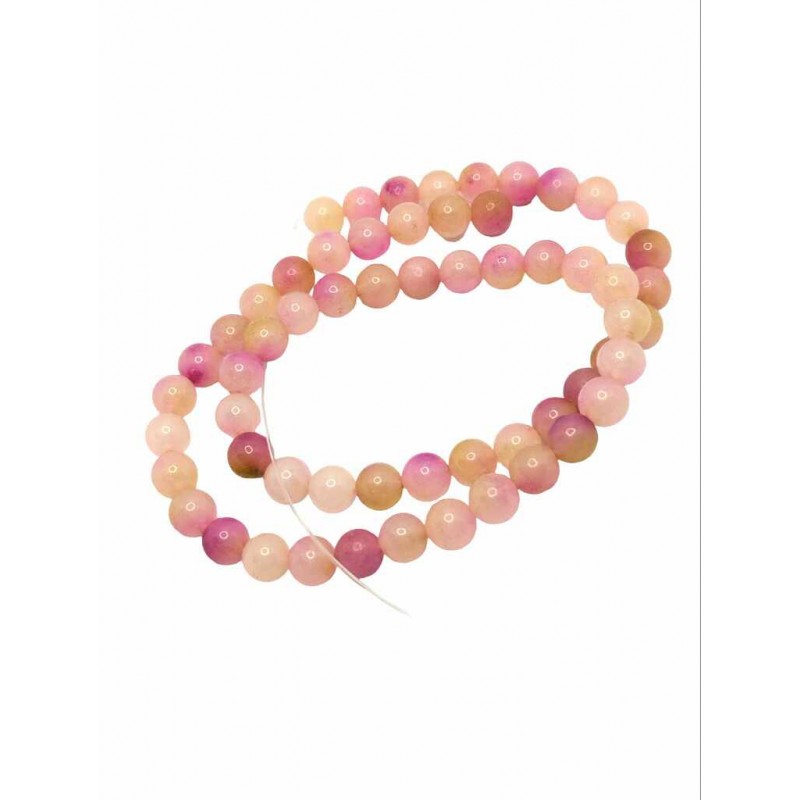 AGATA LISCIA - TONDA - 6 MM - ROSA