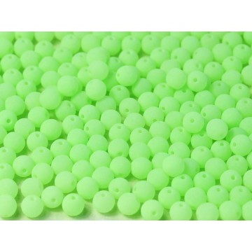 Perle 3 Mm Vetro Di Boemia- bondeli matte lime - 50 Pezzi