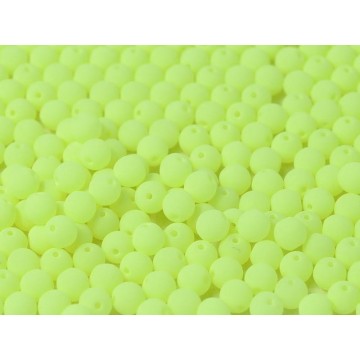 Perle 3 Mm Vetro Di Boemia- Bondeli Matte yellow - 50 Pezzi