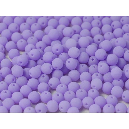 Perle 4 Mm Vetro Di Boemia - Bondeli Matte violet- 100 Pezzi