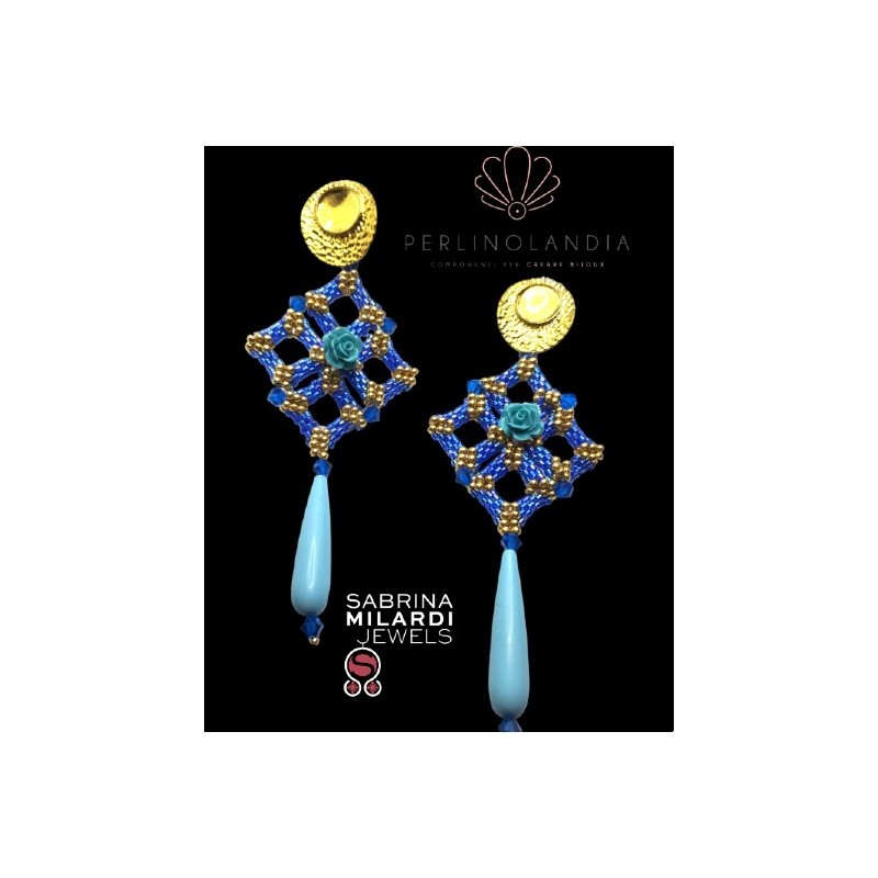 orecchini rombo - gioiello finito