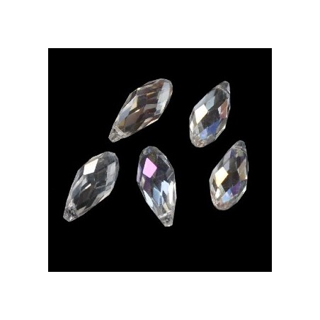 Gocce 17x8mm- Cristallo Cinese - transparent ab - 2 Pezzi